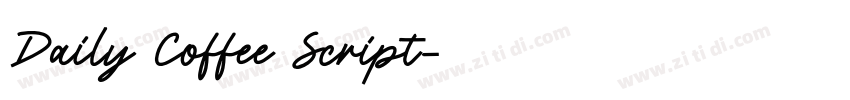 Daily Coffee Script字体转换 Daily Coffee Script字体转换
